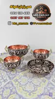 سرویس پذیرایی اطلس تراش مشکی ۴ تیکه نانو اعلا و درجه یک