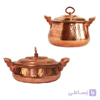 قابلمه و ماهی تابه مسی ۲ عددی ۴ پارچه
