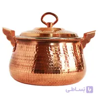 قابلمه مسی طرح تیانچه ای سایز ۱ 3 نفره قطر ۱۷ سانت