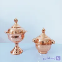 قندان مسی لاله لیزری طرحدار قطر ۷ ارتفاع ۱۰ بدون پایه