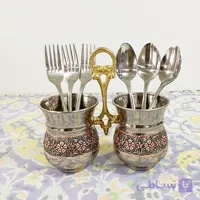 جا قاشقی دو قلو تمام مس گلبرگ نانو شده تراش