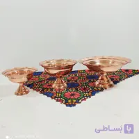 سرویس پذیرایی سه تیکه تمام مسی شکلات آجیل میوه خوری زنجان نانو شده