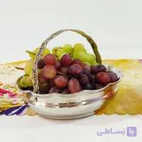 سبد پذیرایی مسی کروم دست ساز زنجان مناسب شکلات و آجیل چکش کاری شده و رنگ ثابت