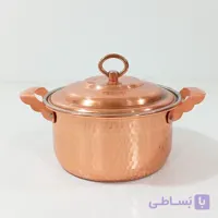قابلمه مسی (کته پز ) 3 نفره چکشی قطر20 با ضخیم ترین و شفاف ترین ورق مسی