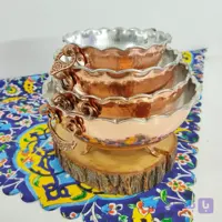 آجیل خوری تمام مس سایز 3 سه پایه داخل قلع