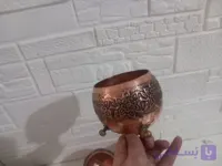 گوی مسی گلبرگ ۶ عددی سایز بزرگ سیاه قلم گل برجسته