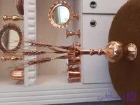 گلدان مسی لیزری طرحدار سایز ۲ ارتفاع ۲۰ سانت