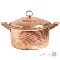 قابلمه مسی راسته سایز 3 قطر دهانه 21 سانت ۴ نفره