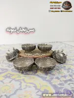 پیاله مسی ۶ تایی گلبرگ گل درشت نانو