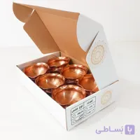 پیاله سه پایه مسی 6 عددی قطر 9 سانت بسته بندی در کارتن مناسب هفت سین آجیل اردو خوری و... در مس زنجان نمونه