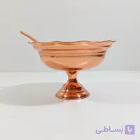 آجیل خوری دست ساز مسی همرا قاشق آجیل رنگ ثابت