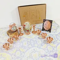 پک هفت سین مسی زنجان رنگ ثابت زیبا مناسب هدیه و دکور و هفت سین