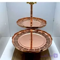 شیرینی خوری دو طبقه تمام مس گلبرگ کار بسیار تمیز