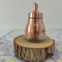 شکر پاش زیبای مسی و شیشه ای طرح دار نانو