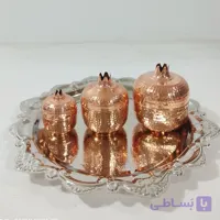 سه سایز انار مسی دست ساز برای تنقلات و قندان