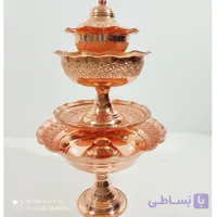 سرویس پذیرایی تمام مسی 4تیکه با طرح گل برجسته نانو شده