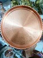 سینی مسی بزرگ مجمع مسی قطر ۴۵ داخل ترمه