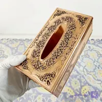جا دستمال کاغذی مسی گل کاری برجسته زیبا نانو