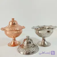شکلات خوری قلم کاری طرح گل برجسته مسی در دار