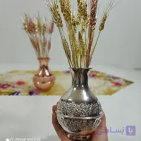 گلدان رز مس مسی کروم شده کار خیلی زیبا