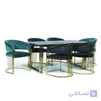 میز غذاخوری نهارخوری فلزی 4  نفره مدل سزار