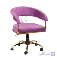 صندلی ارایشگاهی اداری استادکاری مدل سزار چرخدار