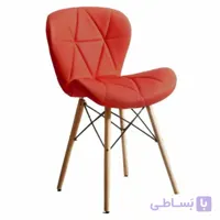 صندلی نهارخوری مدل پایه چوبی کوتاه زین اسبی