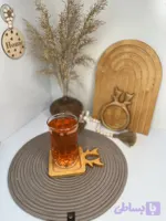 زیرلیوانی گوزنی چوبی ضد آب