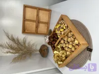 باکس ۴خانه چوبی دسته دار مزه خوری