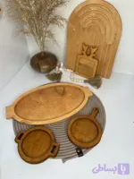 ست سه تیکه صبحانه خوری چوبی