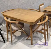 میزناهارخوری چوبی ۴نفره مدل پیندو شرکتی