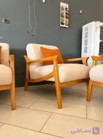 مبل ۷نفره راحتی مینیمال  چوبی مدل ژینا