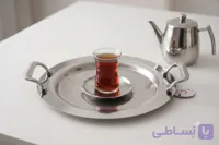 سینی گرد بزرگ رامیسا نقره ای کالکشن هانا
