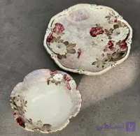 پیش دستی و پیاله لمونژ گل برند NTC
