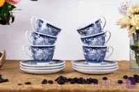 ست فنجان و زیرفنجان قهوه خوری آکسفوردآبی کد1012