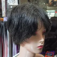 کلاه گیس مردانه با موی طبیعی جوگندمی حالت پذیر