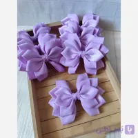 گیره مو طرح پاپیون رنگ یاسی