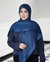 روسری ژاکارد لمه صادراتی کاربنی