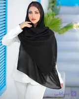 شال مشکی مجلسی کریشه ساده