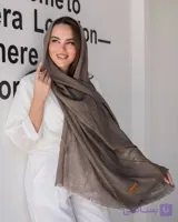 شال نخی مدل آناهیتا موکا