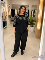 بلوز زنانه نگینی مشکی