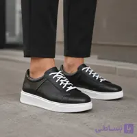 کفش چرم طبیعی زنانه مدل ونیز | رویه گاوی و زیره طبی PU – مشکی