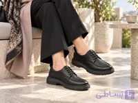 کفش لوفر بندی زنانه چرم طبیعی مدل الیکا