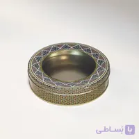 قوطی فلزی زعفران قطر 17 ارتفاع 3 (80 گرم سرگل)