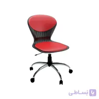 صندلی کارمندی صدفی چرخ دار دسته دار