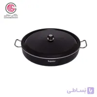 تابه دو دسته کاج سایز 50 مدل گرانیتی تفلون