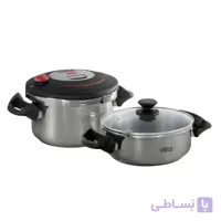 زودپز استیل ویلز مدل VL6039 دوقلو گنجایش 4+6 لیتر