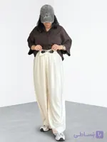 شلوار ریزشی زنانه سند بادی پیله دار پری پلاس