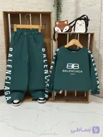 ست بلوز شلوار پسرانه  نخ پنبه درجه یک طرح  بالنسیاگا
