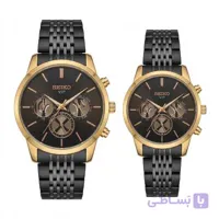 ساعت ست سیکو مشکی فول تایم | Seiko Watch Set